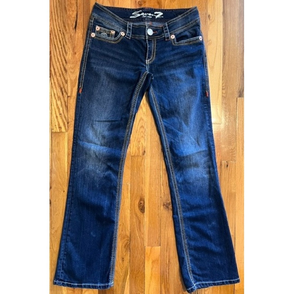 Seven 7 Dark wash bootโ cut jeans size 10